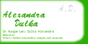alexandra dulka business card